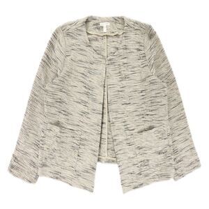 EILEEN FISHER Handloomed‎ Artisanal Organic Cotton Roundneck Jacket Quiet Luxury